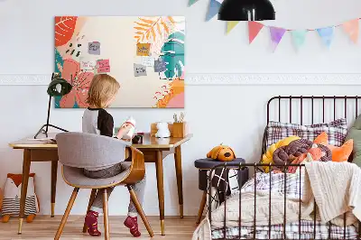 Magnetisk tavla med penna med motiv av hawaiianska växter