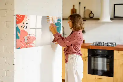 Magnetisk tavla med penna med motiv av hawaiianska växter