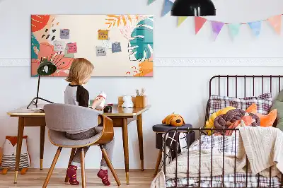 Magnetisk tavla med penna med motiv av hawaiianska växter