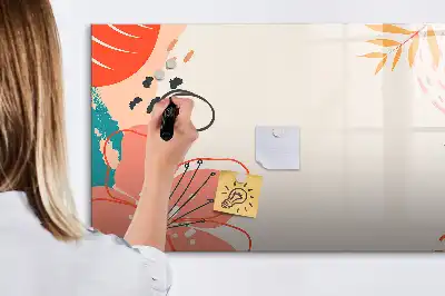 Magnetisk tavla med penna med motiv av hawaiianska växter