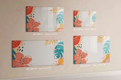 Magnetisk tavla med penna med motiv av hawaiianska växter