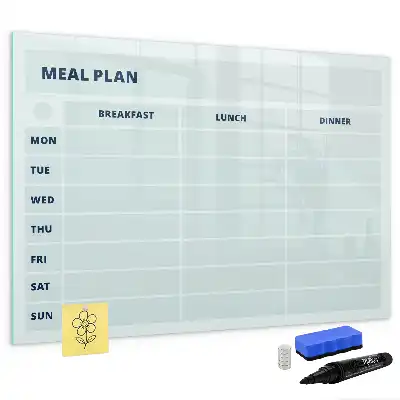 Magnetisk rittavla pastellfärgad måltidsplanerare