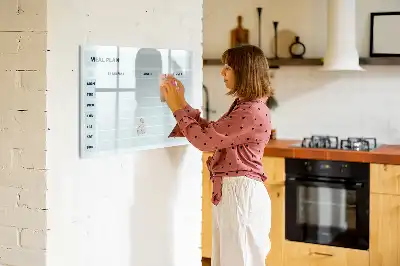 Magnetisk rittavla pastellfärgad måltidsplanerare