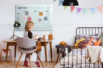 Magnetisk rittavla pastellfärgad måltidsplanerare