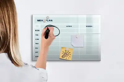 Magnetisk rittavla pastellfärgad måltidsplanerare
