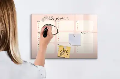 Veckoplanerare med magnet charmig tavla inklusive penna