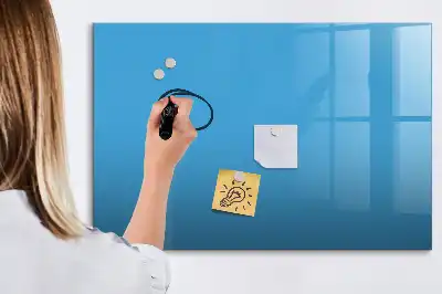 Magnetisk tavla med penna ljusblå