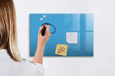 Magnetisk tavla med penna ljusblå