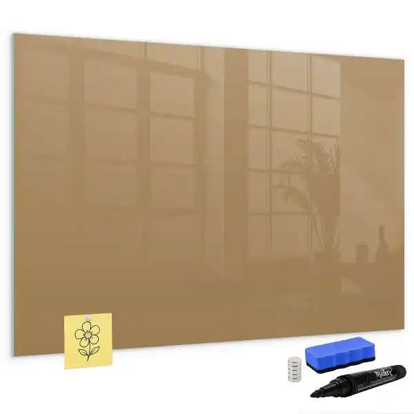 Magnetisk tavla med penna i mörkbeige