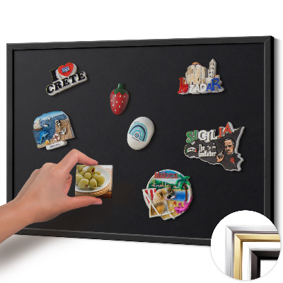 Magnetisk tavla med svart ram Färg svart