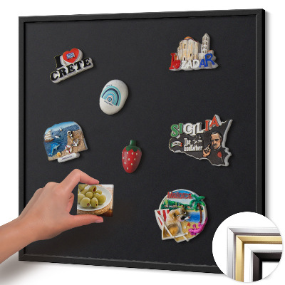 Magnetisk tavla med svart ram Färg svart