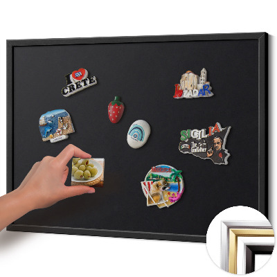 Magnetisk tavla med svart ram Färg svart