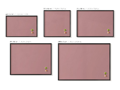 Magnetisk tavla med svart ram Färg pastellrosa