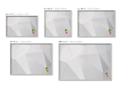Magnetisk tavla med silverram Geometrisk 3D-bakgrund