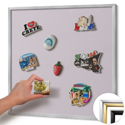 Magnetisk tavla med silverram Färg lila