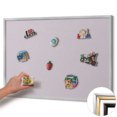 Magnetisk tavla med silverram Färg lila