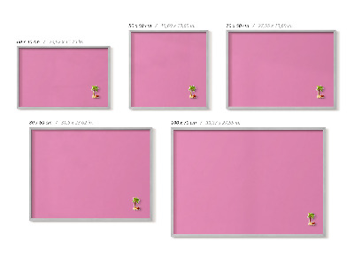 Magnetisk tavla med silverram Färg rosa