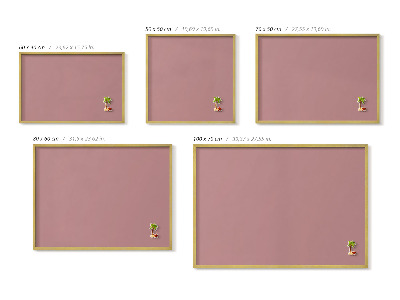 Magnetisk tavla med guldram Färg pastellrosa