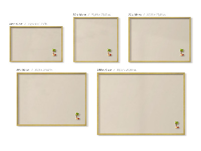 Magnetisk tavla med guldram Färg ljusbeige