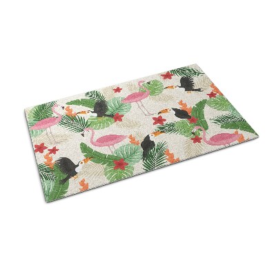 Dörrmatta Flamingos fåglar