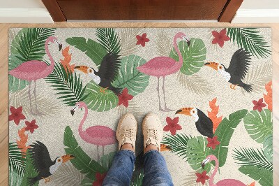Dörrmatta Flamingos fåglar