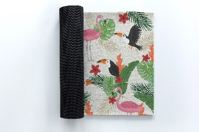 Dörrmatta Flamingos fåglar