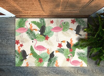 Dörrmatta Flamingos fåglar