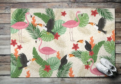Dörrmatta Flamingos fåglar
