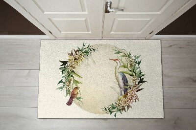 Hall matta Fåglar blommor sammansättning