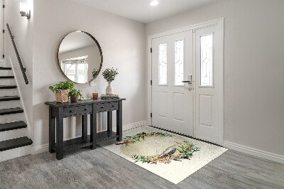 Hall matta Fåglar blommor sammansättning