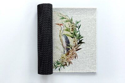 Hall matta Fåglar blommor sammansättning