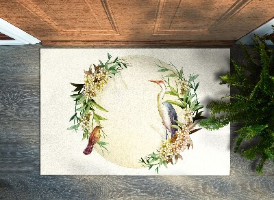 Hall matta Fåglar blommor sammansättning