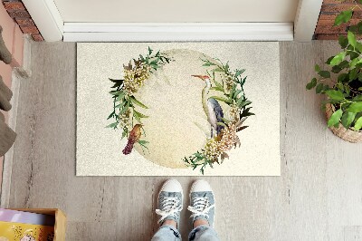 Hall matta Fåglar blommor sammansättning