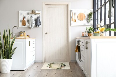 Hall matta Fåglar blommor sammansättning