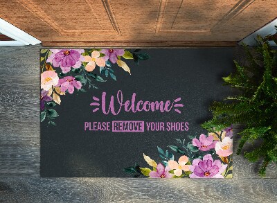 Dörrmatta Välkommen snälla ta av dig dina skor