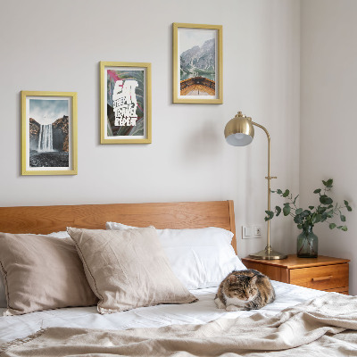Posterpaket Vattenfall berg resa natur båt och vegetation
