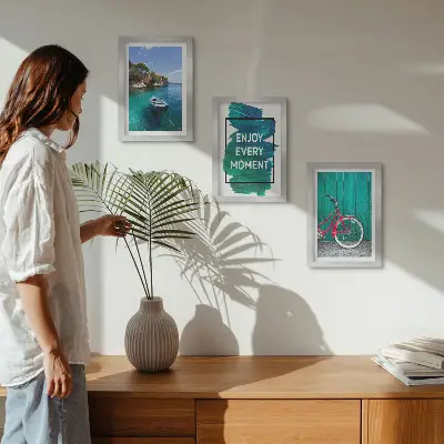 Posterpaket havsutsikt med inspirerande text för båtstuga