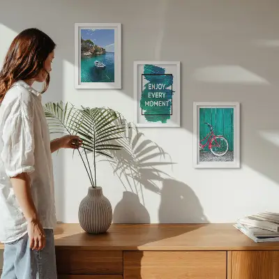 Posterpaket havsutsikt med inspirerande text för båtstuga