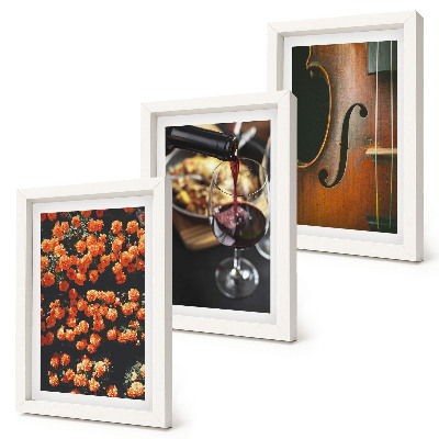 Posterpaket Vintage romantiska blommor vin och fiol