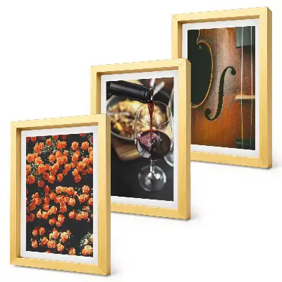 Posterpaket med motiv av vintage romantiska blommor, vin och fiol