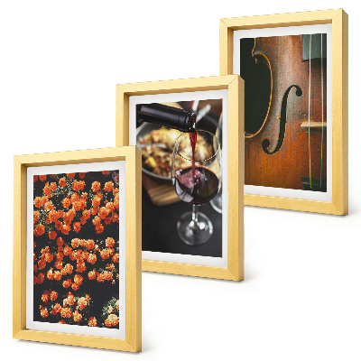Posterpaket Vintage romantiska blommor vin och fiol