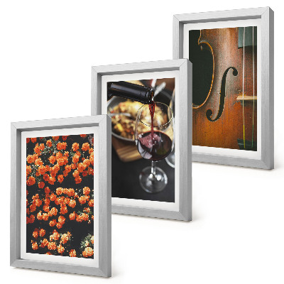 Posterpaket Vintage romantiska blommor vin och fiol