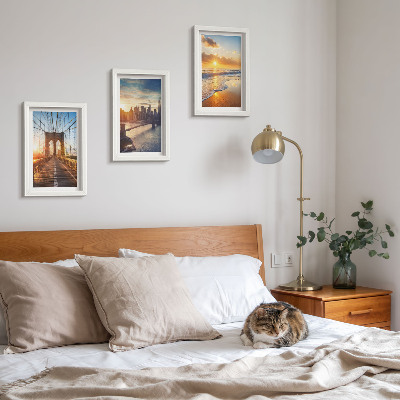 Posterpaket Broar och solnedgångar i stadslandskapet