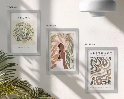Posterpaket boho-inspirerade posters i minimalistisk pastellstil