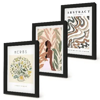 Posterpaket boho-inspirerade posters i minimalistisk pastellstil