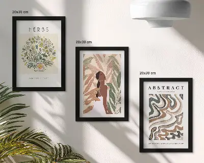 Posterpaket boho-inspirerade posters i minimalistisk pastellstil