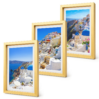 Posterpaket Landskapsarkitekturutsikt över staden Oia Santorini Grekland