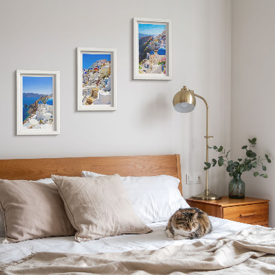 Posterpaket Landskapsarkitekturutsikt över staden Oia Santorini Grekland