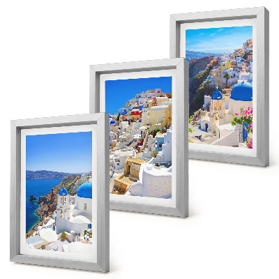 Posterpaket Landskapsarkitekturutsikt över staden Oia Santorini Grekland