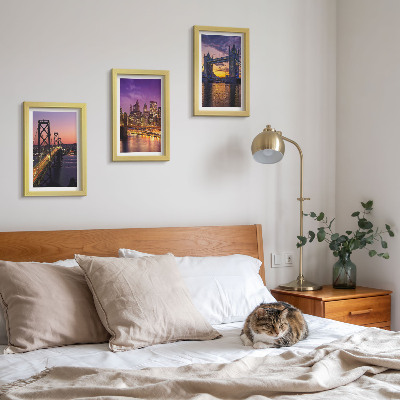 Posterpaket Solnedgångsbroar och stadslandskap